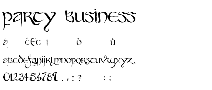 Party Business font